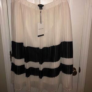 Black and cream striped skirt